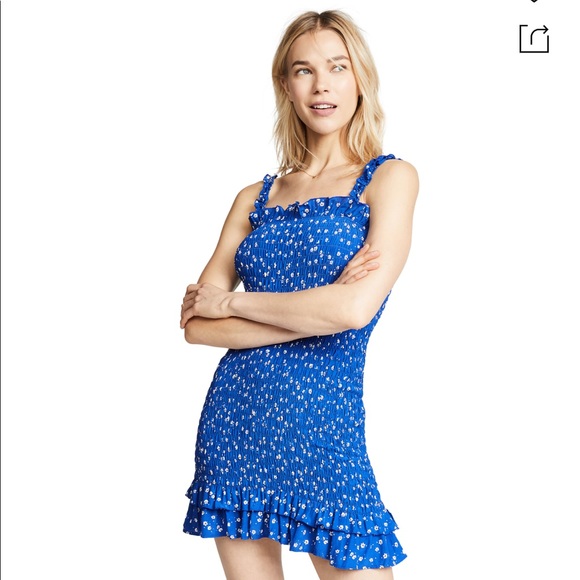 NWOT Faithfull the Brand Del Mar Smocked Minidress - Picture 2 of 11